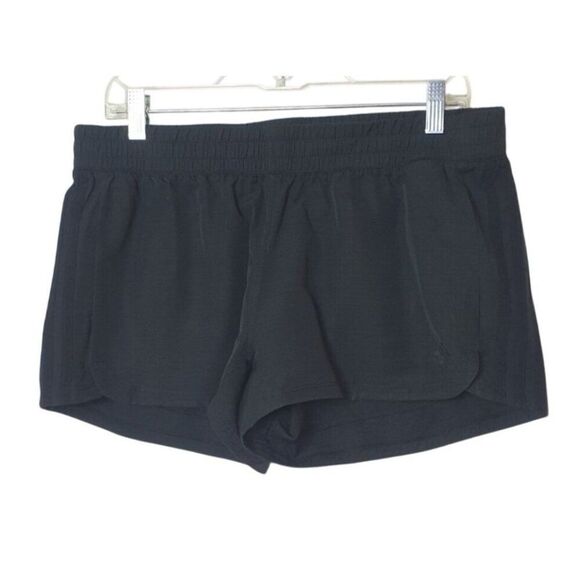 Adidas Womens Running Shorts L Black AEROREADY Athletic 3 Stripe Sportswear - Picture 1 of 8
